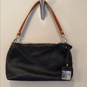 Valentina Black Leather Shoulder Bag